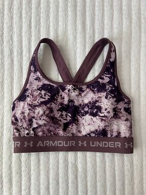 Under Armour Plum & Mauve Tie-Dye Racerback Sports Bra